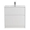 BelBagno KRAFT39-800/390-2C-PIA-BO KRAFT 39 База под раковину напольная с фрезерованными ручками по всей длине фасада с двумя выкатными ящиками, BiancoOpaco, 805х390x840,KRAFT39-800/3