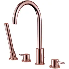 Смеситель ABBER Wasser Kreis AF8113RG на борт ванны, розовое золото фото