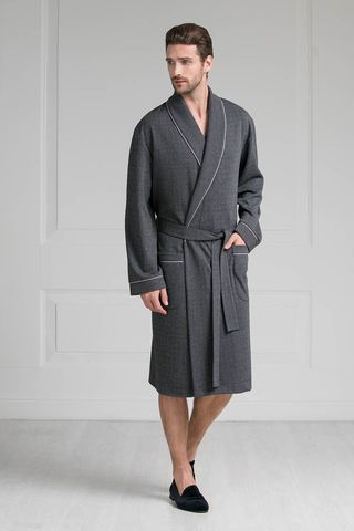 Мужской халат 30270 тёмно-серый Laete