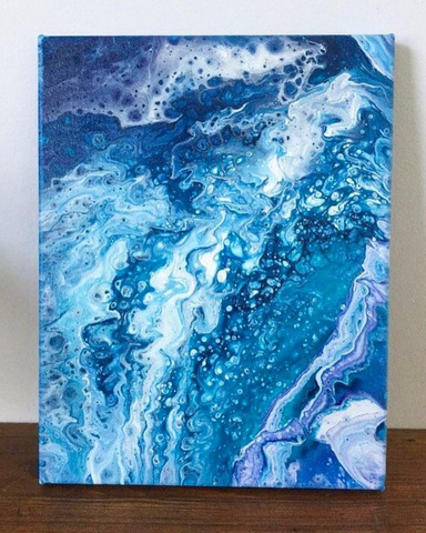 Картина в технике Fluid Art морской набор