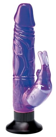 Фиолетовый вибратор-кролик с присоской Deluxe Bunny - 21 см. - Pipedream Pipedream Products PD1654-12