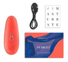 Коралловый бесконтактный клиторальный стимулятор Womanizer Starlet 2 - 