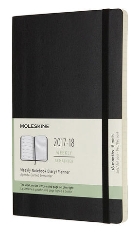 Еженедельник Moleskine Academic Wknt LGH, цвет черный