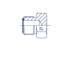 Заглушка ORFS 13/16" с наружной резьбой CAST