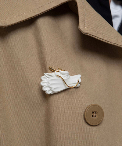 Брошь DRAGON WHITE