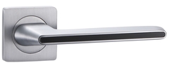 Ручки дверные алюминиевые V51L-2 AL (матовый хром/черный глянец)