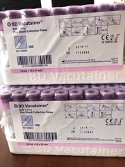 Gробирка 2мл, 13x75мм, пластик, бумажная этикетка, K2ЭДTA нанесен распылением на внутреннюю поверхность пробирки /Becton Dickinson and Company, USA/