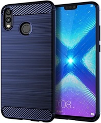 Чехол для Honor 8X цвет Blue (синий), серия Carbon от Caseport