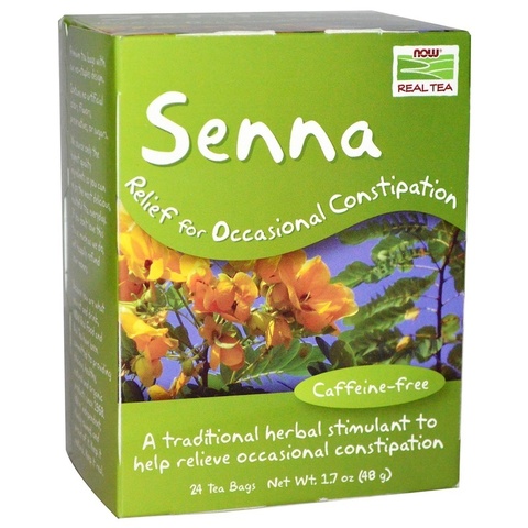 Now Foods, Настоящий чай из сенны, без кофеина, 24 пакетика, 1.7 унций (48 г)