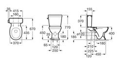 73420A7000 CARMEN ЧАША НАП., ДВОЙН. ВЫП. RIMLESS С БАЧКОМ И СИДЕНЬЕМ