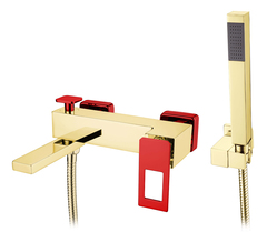 Boheme Q 143-GR Смеситель для ванны, цвет: золото,красный фото