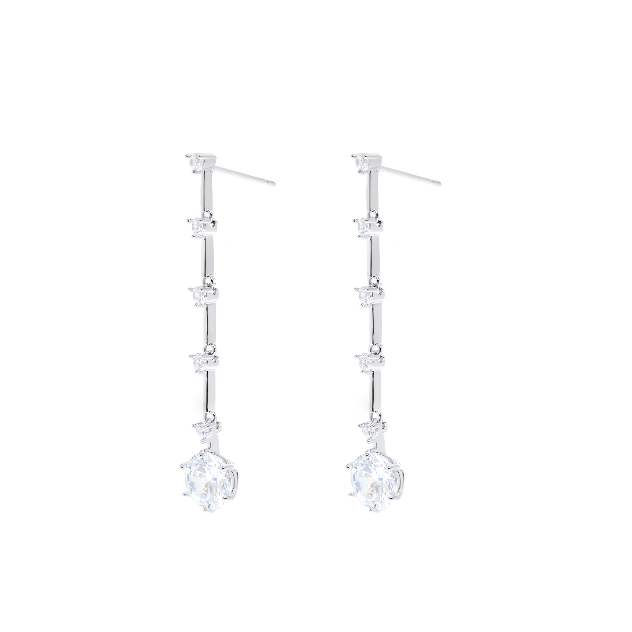 DÉJÀ VU Серьги Long Crystal Earrings – Silver déjà vu серьги chic earrings – crystal gold