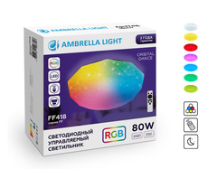 Светодиодный светильник Ambrella FF418 WH 80W Белый c подсветкой RGB