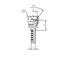 Фитинг DN 12 JIC (Г) 3/4 CAST