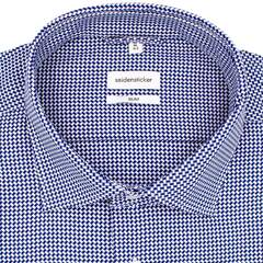 Сорочка мужская Seidensticker Slim Fit 01.643470-15 из фактурной ткани синяя
