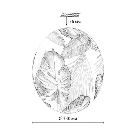 Настенно-потолочный светодиодный светильник Sonex FLORI 7748/CL
