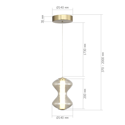 Светильник подвесной ST Luce Spine SL6136.203.01