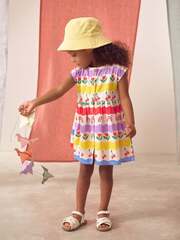 Сарафан для девочки Next AC9-280, Белый, Желтый, Сиреневый