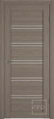 Межкомнатная дверь экошпон VFD (ВФД) Atum Pro 28 Brun Oak стекло White Cloud