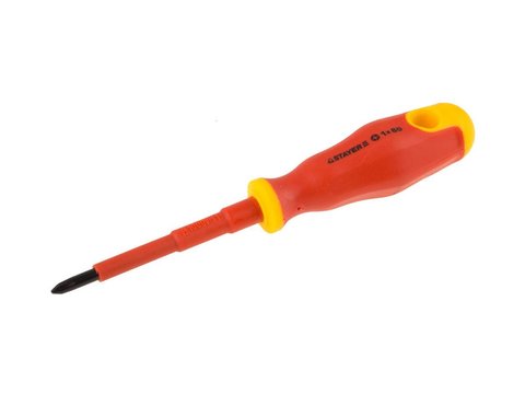 STAYER Electro, PH1 х 80 мм, диэлектрическая отвертка, Professional (25142-1-08)