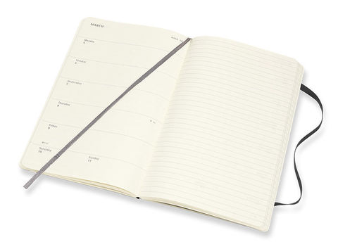 Еженедельник Moleskine Academic Wknt LGH, цвет черный