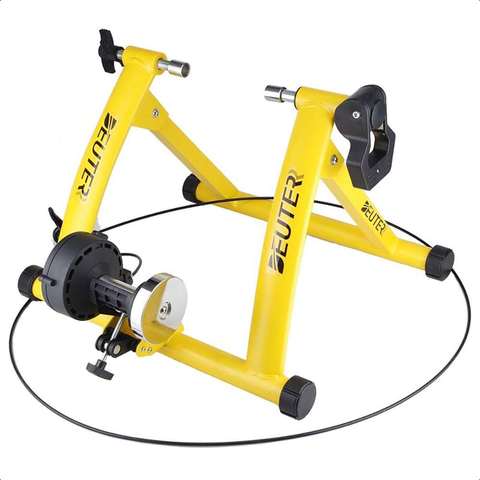 Портативный велотренажер-велостанок с 6 уровнями нагрузки, желтый