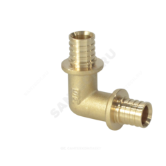 Угольник для PE-X труб аксиальный латунь Дн 20х90гр РОС