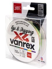 Плетеный шнур LUCKY JOHN Vanrex EGI & JIGGING х4 BRAID Multi Color 150 м - 0,14 мм