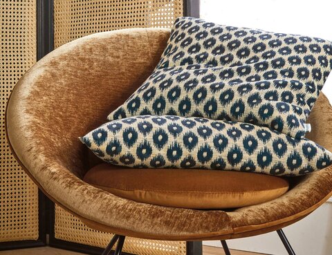 Подушка декоративная 45х45 Blanc des Vosges Savane Encre