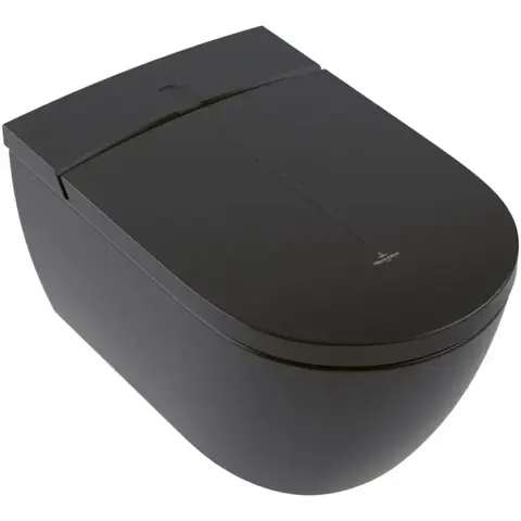 Villeroy&Boch V0E100S0 Унитаз, Villeroy&Boch, Viclean, безободковый (с открытым смывным краем), тип установки-подвесной, ширина, мм-385, глубина, мм-595, высота, мм-360, форма чаши-овальная, выпуск-горизонтальный, сиденье с функцией биде-в комплекте,