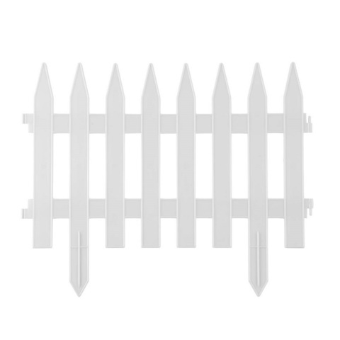 GRINDA Классика 28х300 см, белый, Декоративный забор (422201-W)