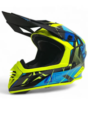 Мотошлем AiM RH855 Carbon Razor, жёлтый/синий
