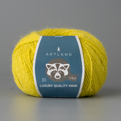 Пряжа "Норка" длинноворсовая Luxury, пух норки-70 % нейлон-30 %, салат