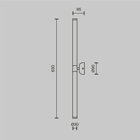 Настенный светодиодный светильник Maytoni Axis MOD106WL-L16B3K