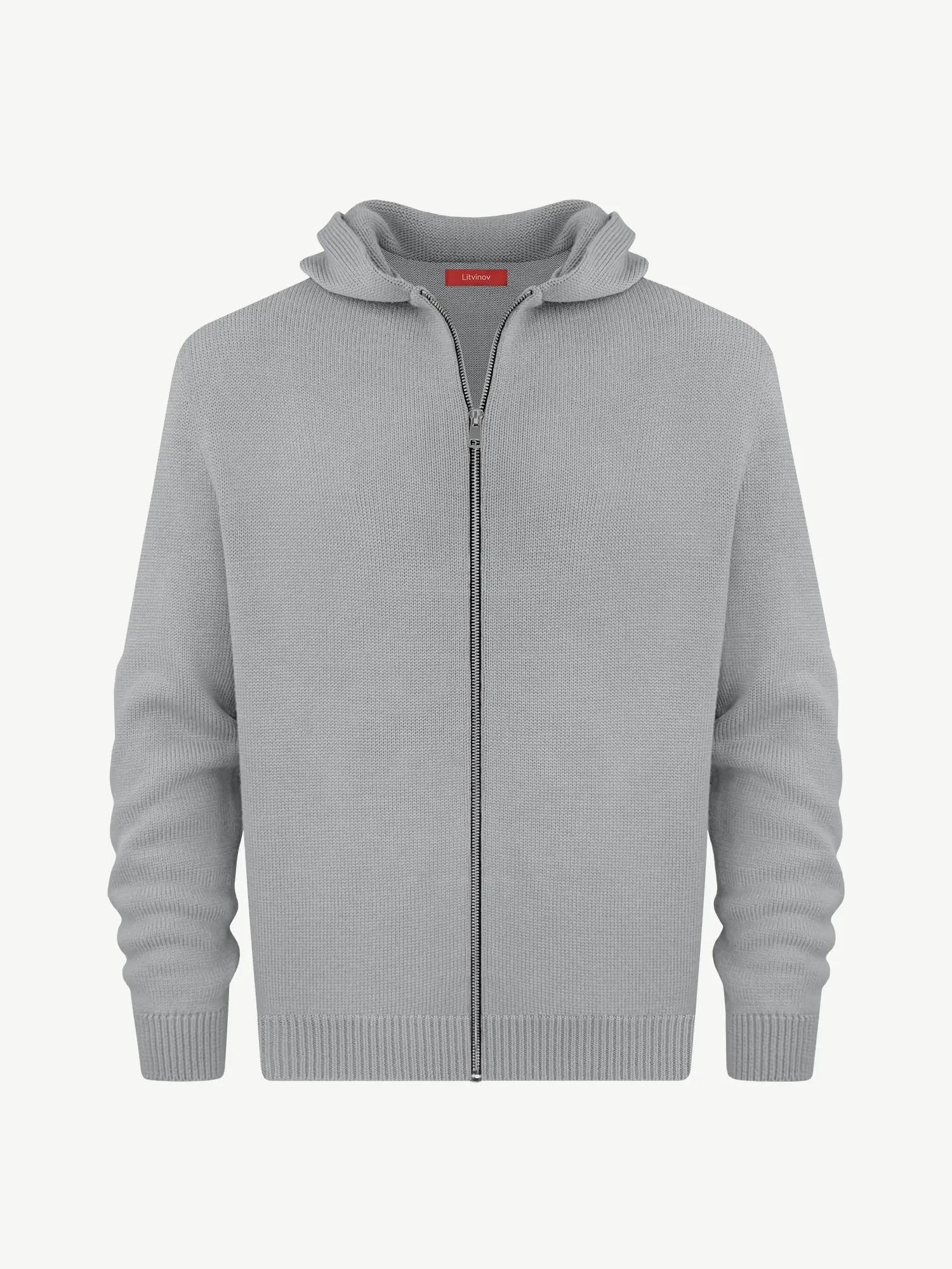 Толстовка на замке из мягкой шерсти