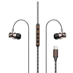 Проводные наушники Remax RM-760a, Type-C, с шумоподавлением, черные