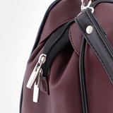 Сумка Саломея 479 гладкий бордо + черный