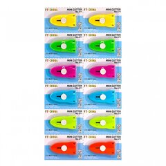 
          Нож канцелярский Alingar, 9 мм, детский мини, "Ракета", с механической фиксацией лезвия, корпус в форме ракеты 6 см, ассорти, блистер