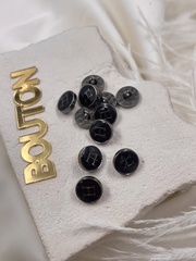 Пуговицы Эрме. черные с эмалью