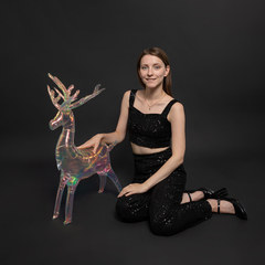 К Ходячая фигура, Олень, Хамелеон, Прозрачный, Малый, 35