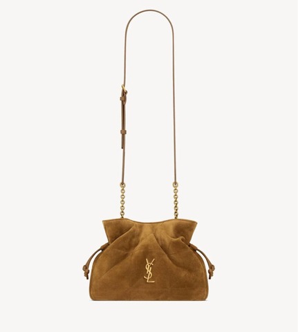 Замшевая сумка через плечо Saint Laurent Jamie, украшенная стежкой CARRÉ RIVE GAUCHE.