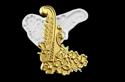 Силиконовый молд № 4001 Вензель угловой большой левый