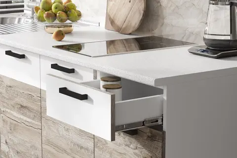 ЛДСП Кухня Гранд 2,0м (490) (Юкон/Белый, Белый (Антарес))