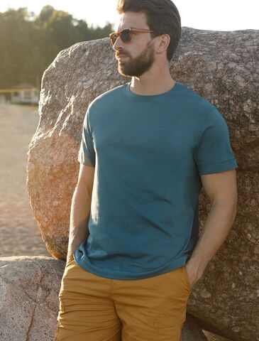 Футболка из фактурного полотна из 100% хлопка  U49.040 (114580)