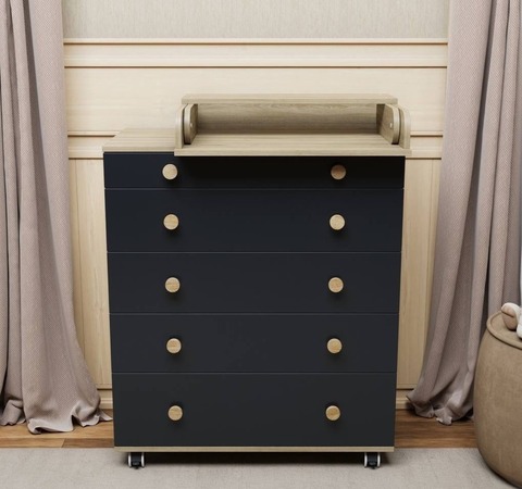 Комод Идеальный 800/5 цвет дуб/графит