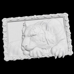 Силиконовый молд № 0677 картина Тигр