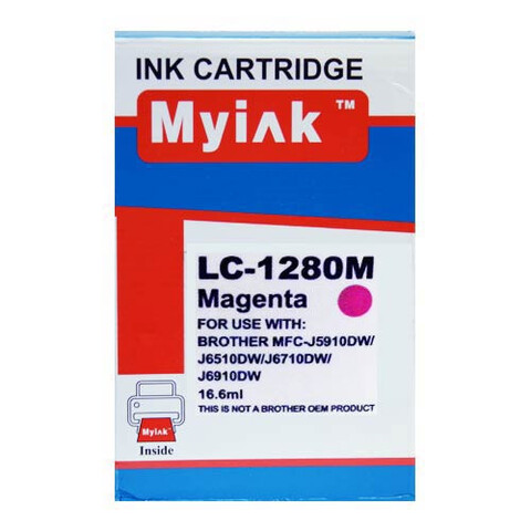 Картридж для Brother MFC-J5910, 6510, 6710 (LC1280XLM) Magenta (16,6ml, Dye) MyInk