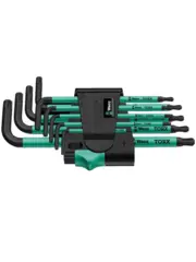 Набор Г-образных метрических ключей Wera BlackLaser 967 PKL/9 TORX 05024242001