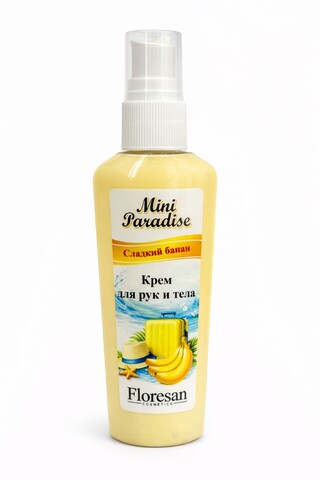 Floresan MINI PARADISE Крем для рук и тела СЛАДКИЙ БАНАН 80мл (Ф-854)