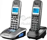 Радио-телефон Dect Panasonic KX-TG2512RU1 серый металлик (2 трубки) АОН